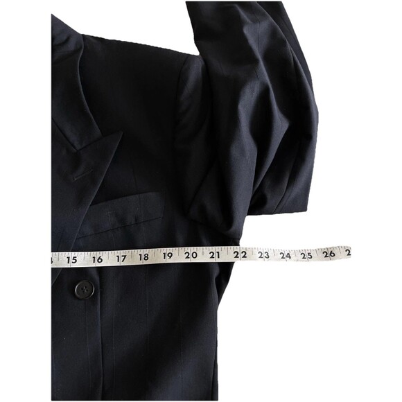 Lubiam Blazer Men 38R Double Breasted Subtle Striped Coat Jacket Made In Italy - Picture 15 of 16
